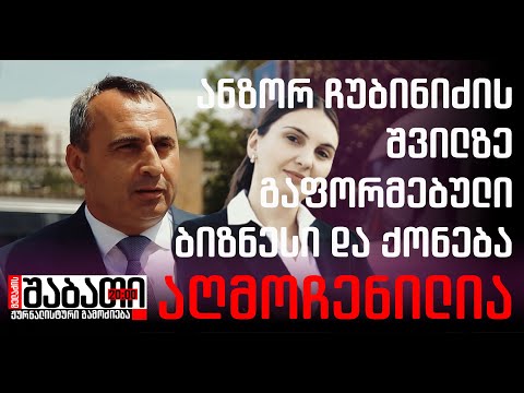 აღმოჩენილია ანზორ ჩუბინიძის შვილის სახელზე გაფორმებული ბიზნესი და ქონება